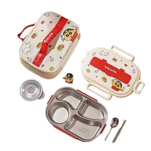 Stainless Steel Insulated Lunch Box, Antibacterial Lunch Box For Elementary School Students [Insulated 4-Piece Set] 4-Compartment, 1500ml, 316L, 1-Pack