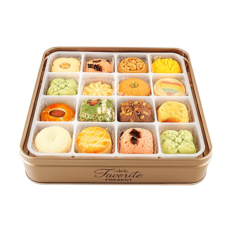 다양한 쿠키 선물 세트, 11.32 oz 【꿀자스민 + 대추 + 포도 + 코코아 + 오렌지 + 코코넛 + 로즈 맛】 6