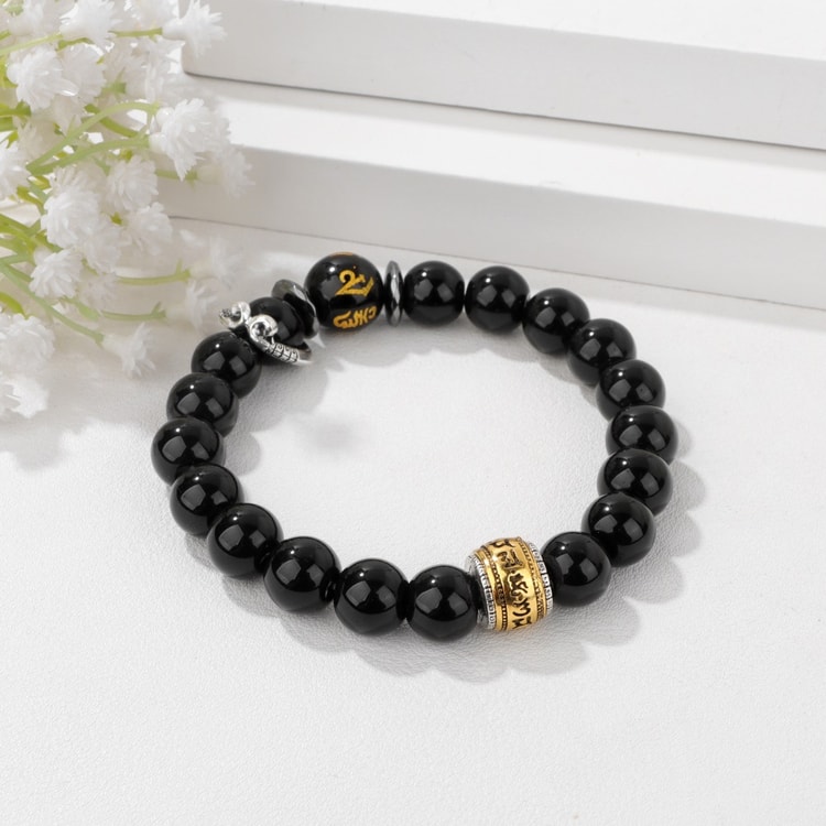 WBL Selects Obsidian Mantra Bracelet – 10mm Black Myth Wukong