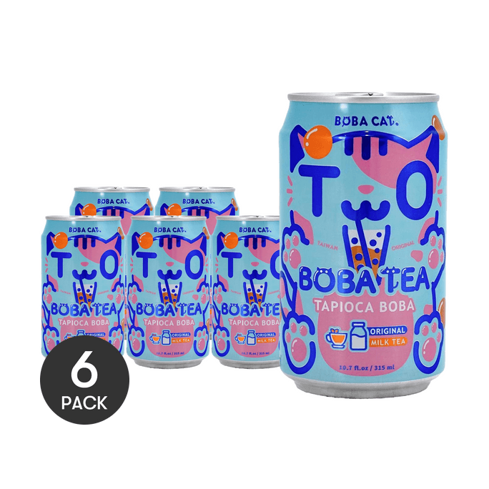 Boba Milk Tea Original Flavor, 10.7 fl oz *6【6 Pack】