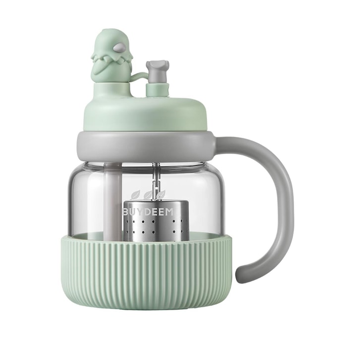 BUYDEEM Easy Bird Tea Brewing Ton Ton Cup, 600ml Glass Pot & Cup, Tea Separation Function DG86\/A8