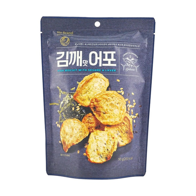 韩国No Brand 海苔芝麻味鱼脆片 鱼味薯片 50g