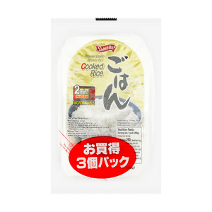 Cooked White Rice -, 3 Pack, 21.16 oz【Microwavable Rice】【Instant Rice】