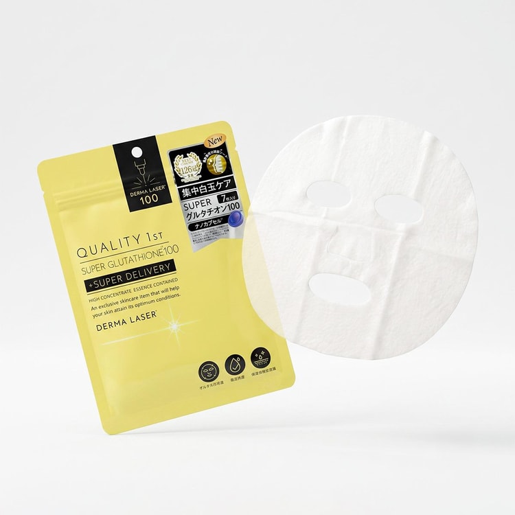 super glutathione 100 Derma Laser Mask 3 mins Quick Care 7 Sheets, Brightening & Radiance Boost Anti-Dullness [Renewal of youth] Enriched with antioxidants cjc-1295 no dac + ipamorelin