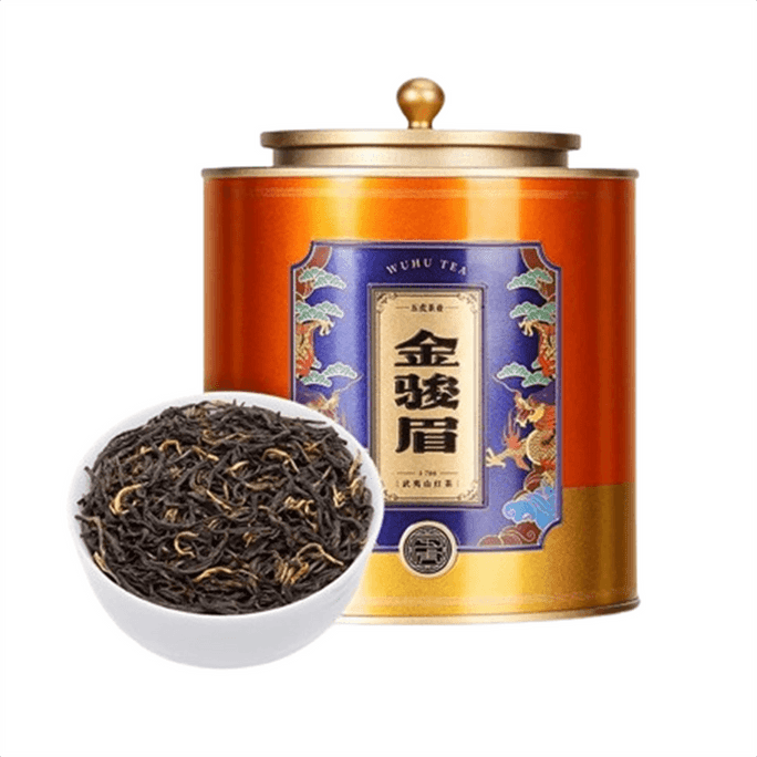 【中国直邮】 五虎 金骏眉红茶 茶叶特级正宗正山小种正品高端新茶金俊眉 250g/罐