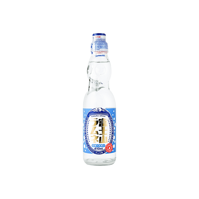 【超大瓶限定款】日本KIMURA木村饮料 富士山弹珠汽水 原味 410ml