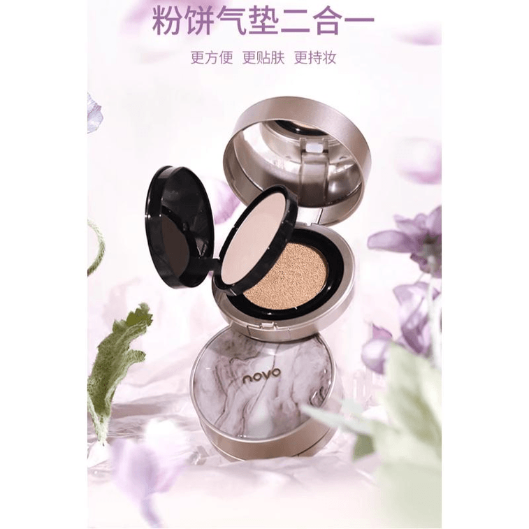 Cushion Powder Compact Set 2-in-1 01# Micro Light Porcelain White 19.5g*1 Box 3