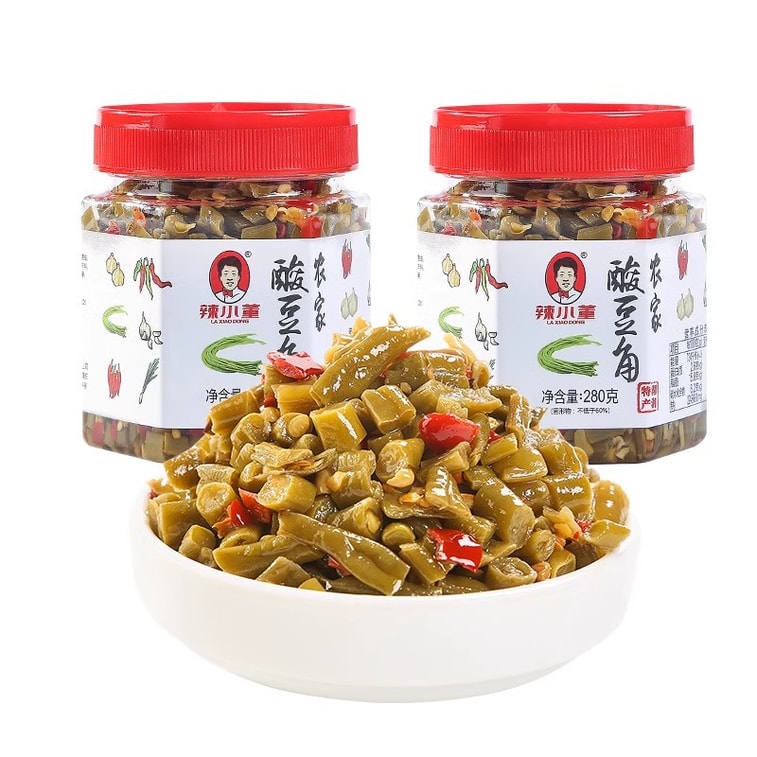 Farmers Sour Beans Hunan Special Food Spicy Cowpea Appetizer Pickles 280g/ Bottle 4