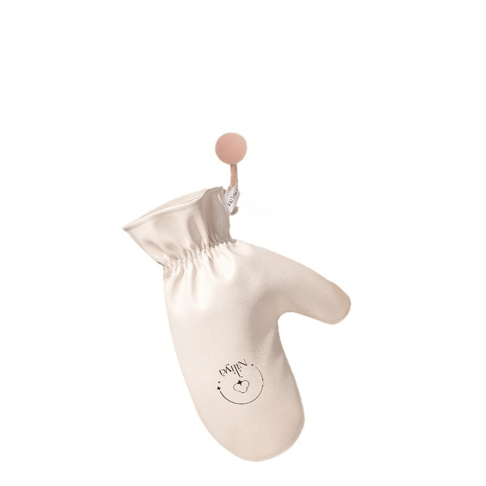 【中国直送】Nelia ボディローショングローブ、メイクアップクリーム、日焼け止め、タンニングオイル塗布用クイックアプリケーショングローブ（レザー、15×24cm）×1枚