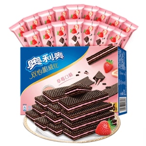 【中国直邮】 奥利奥 草莓味双心脆威化饼干 酸甜凊新 192g