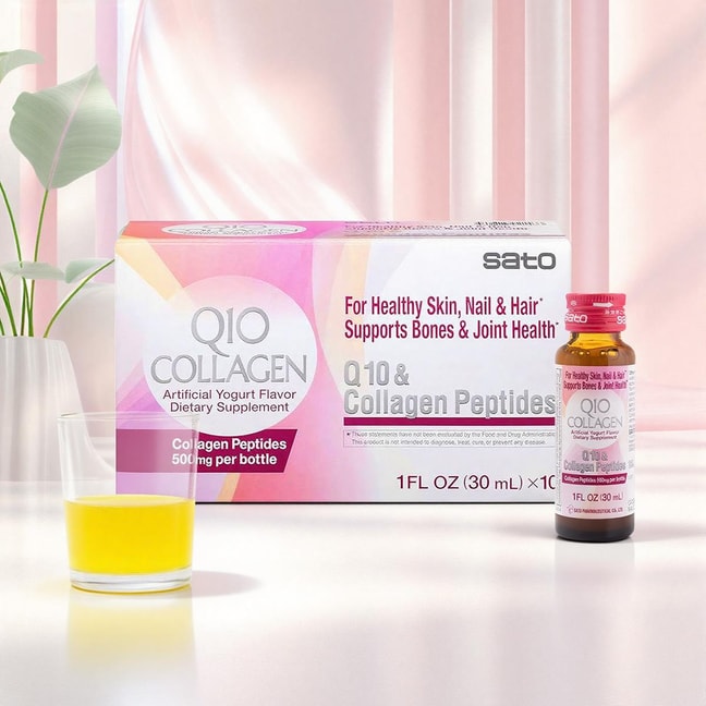 Pharmaceutical Q10 Collagen Peptides 30ml x 10 Bottles