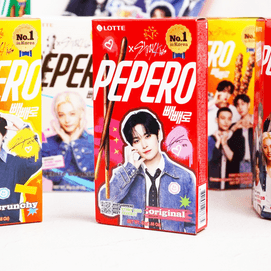 韩国LOTTE乐天 PEPERO 巧克力涂层脆棒饼干 经典口味 47g【Stray Kids代言同款】【新旧包装随机发】