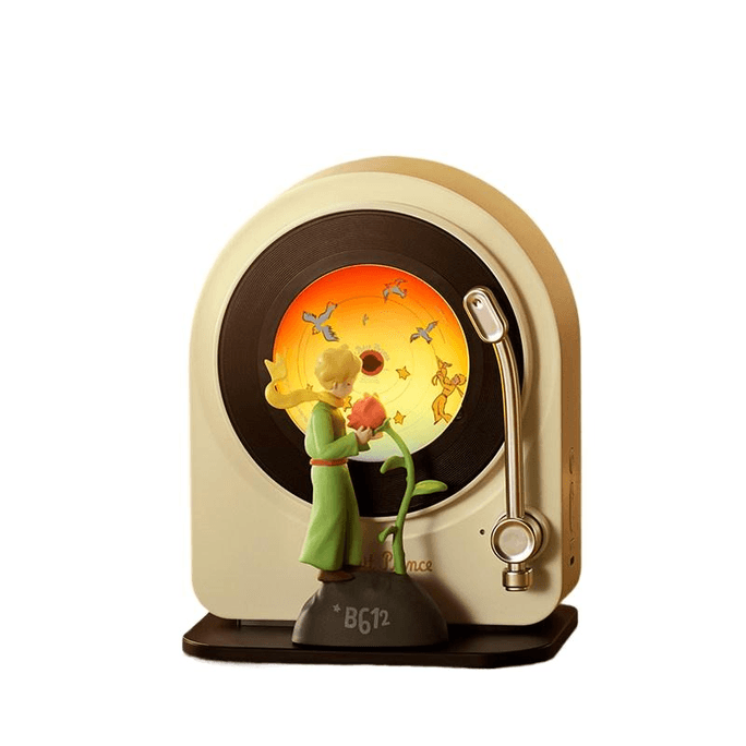 Mactub Little Prince Record Player Speaker, Small Size, High-Quality Bluetooth Audio Gift 493g