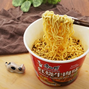 康师傅 方便面 红烧牛肉味 桶装 110g