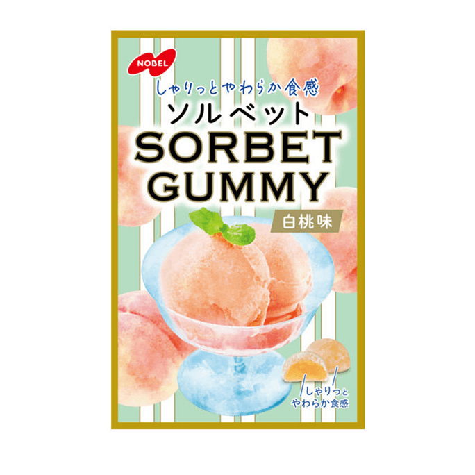 Sorbet gummy white peach flavor