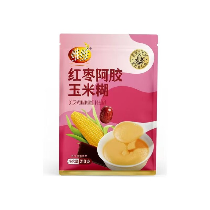 Red Date Corn Paste 210g Individually Packaged Portable Nutritious Breakfast Meal Replacement Low Fat