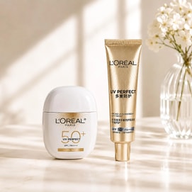 UV Perfect Aqua Long-Lasting Sunscreen Set SPF50+ PA++++, 1.35fl oz + 0.51fl oz, Waterproof Lightweight Sunscreen