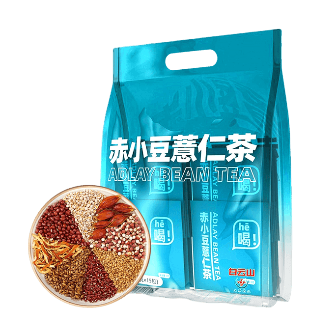 Adlay Bean Tea, 8g*15 bags - Individually Wrapped Tea Bags, Defeat Grease & Dampness