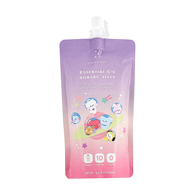 Konjac Jelly ヨーグルト風味 BT21 Edition 5.07 fl oz 【低糖質】【コラーゲン＆ビタミンC配合】