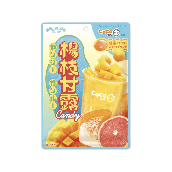 【日本直邮】 日本 SENJAKU 大人气芒果甜品 CoCo都可监修 杨枝甘露味硬糖 60g