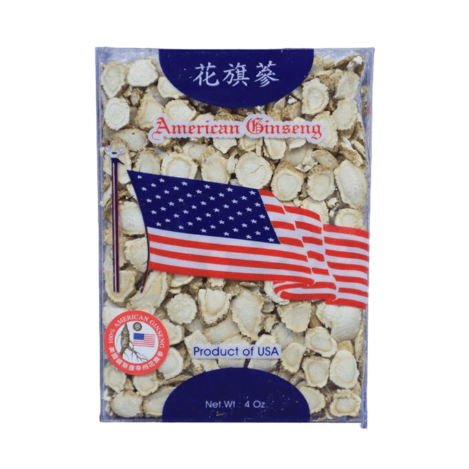 九龍堂 纯正美国威州半野小支 花旗参7-8年4oz 纯天然 切片盒装