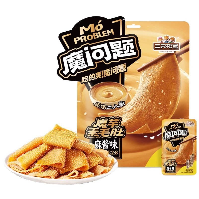 中国直邮】 三只松鼠魔问题魔芋素毛肚休闲办公零食美味畅销192g/盒- 亚米