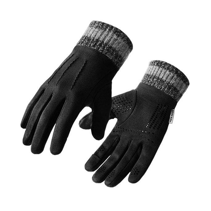 Outdoor Riding Coldproof Gloves Black 1 Pair