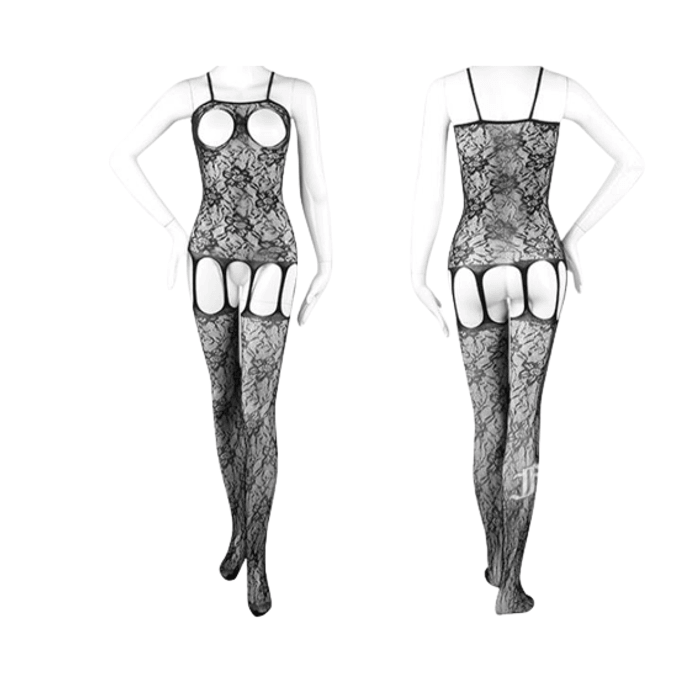 【中国直邮】霏慕 情趣内衣 开档性感连身袜 情趣丝袜 均码 黑色款