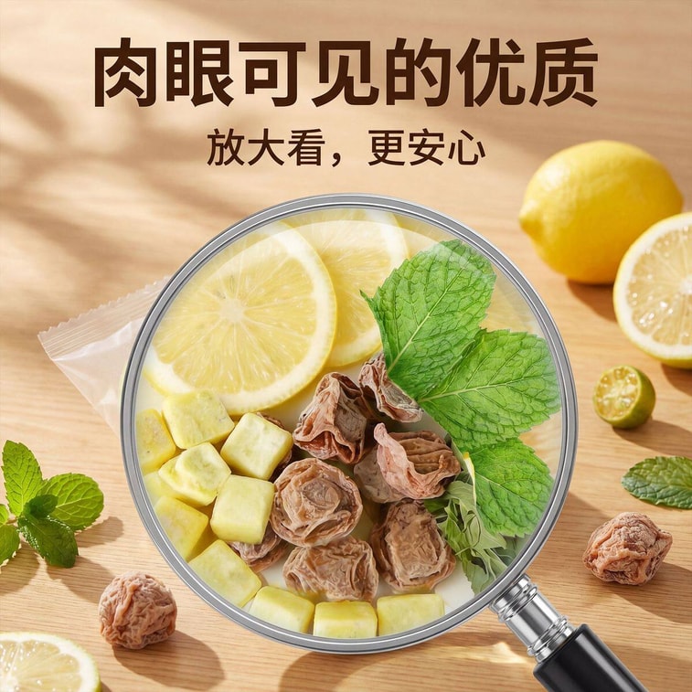 【中国直送】京福山ミントプラムレモンティー、無添加、夏に最適、フルーティーなお茶、DIYトレンドドリンク代替品、55g×2箱【甘酸っぱくて爽やか、夏に最適】 4