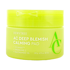 AC Deep Blemish Calming Pad Soothing Toner Pads with Cica Cooling Pore Care Exfoliating 80 Pads