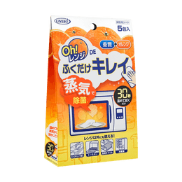 日本UYEKI Oh!Range微波爐專用紙巾 蒸氣除菌紙 五件入