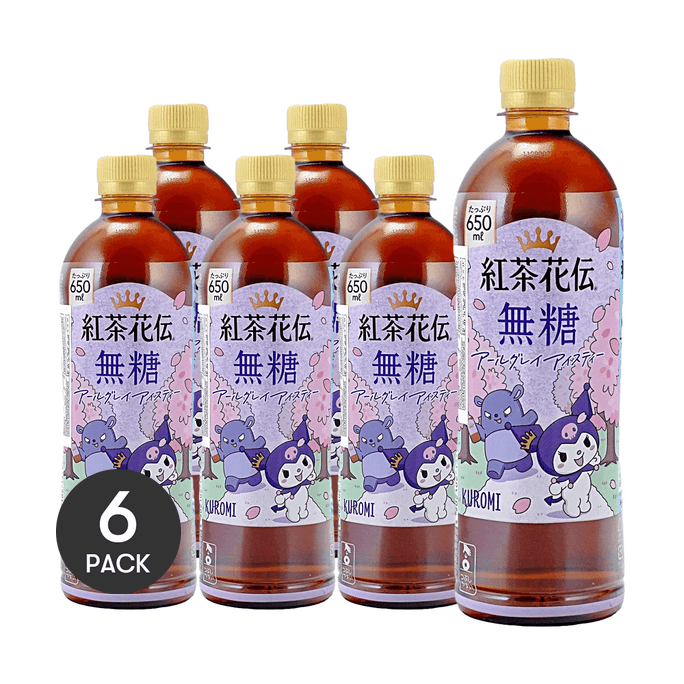 Kocha Kaden 砂糖不使用 アールグレイ アイスティー サンリオ クロミ 夏限定 21.97 fl oz *6【6パック】