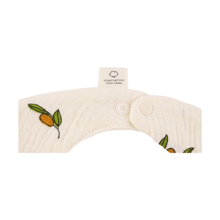 婴儿围兜 花瓣围嘴 抑菌纱布饭兜 #橄榄 3