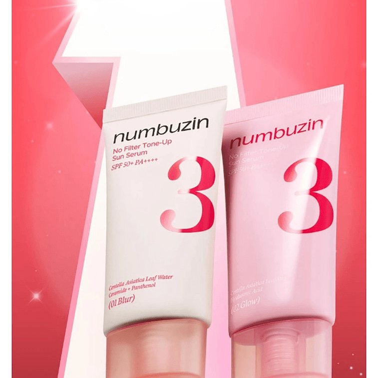 No.3 No Filter Tone Up Sun Serum SPF50+PA++++ 50ml #02 Glow 3