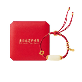 Baifu Hetian Jade Pendant With No Matters, Red Agate, Baifu Screen Open Bracelet, 15+6cm*1 Piece