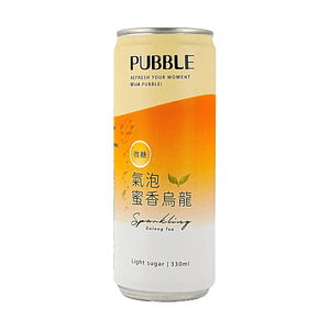 台灣PUBBLE 蜜香烏龍氣泡飲 微糖 330ml【食​​材乾淨低糖0脂】