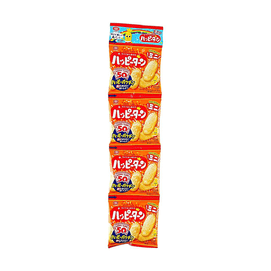 Happy Turn ミニ甘塩味せんべい 0.53oz*4パック 2.1oz 【クラシック甘塩味】【サクサク食感】