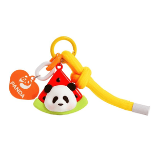 Chengdu Giant Panda Base Official Fruit Flower Cute Grain Pendant Keychain Watermelon 39mm