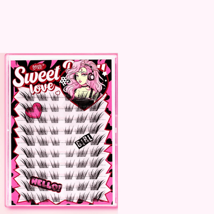 Dream Deer Fox Sudaji False Eyelashes Women Super Natural Thick Daily Commute 10 Rows 60 Clusters 1 box