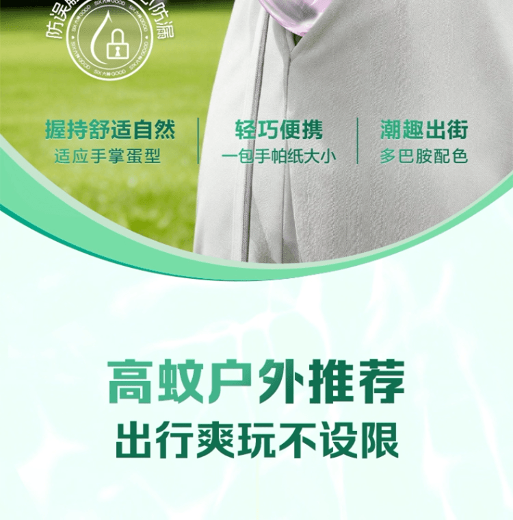 【中国直邮】 六神 驱蚊蛋 驱蚊液 防蚊喷雾 花露水 户外 冰凉 便携 蚊不叮 露营 骑行 持久 小巧-青柚 1个