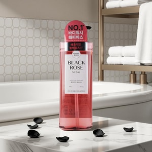 韩国爱茉莉HAPPYBATH 快乐沐浴滋润香水沐浴露 精油滋养补水 留香持久 弱酸性 760ml #黑玫瑰