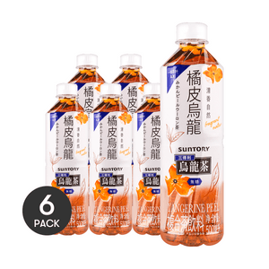 大陆版SUNTORY三得利 橘皮乌龙茶饮料 无糖 500ml *6【6份超值装】