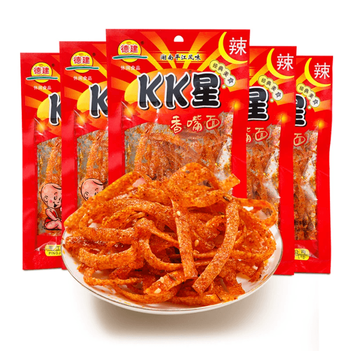 中国 直邮   KK星辣条怀旧零食童年特产面筋 18g*5包