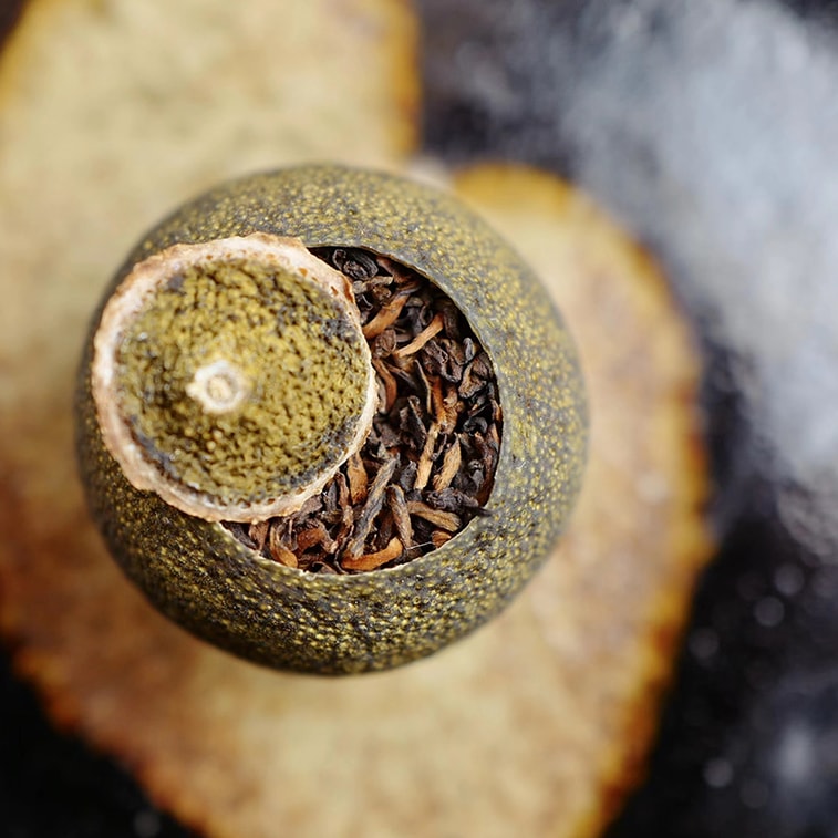 小師姐評茶 理氣溫潤新會小青柑 小吉利 18年新會老樹柑09年宮廷普洱茶茶葉 宮廷級古樹純料熟普 新會陳皮 250克 5