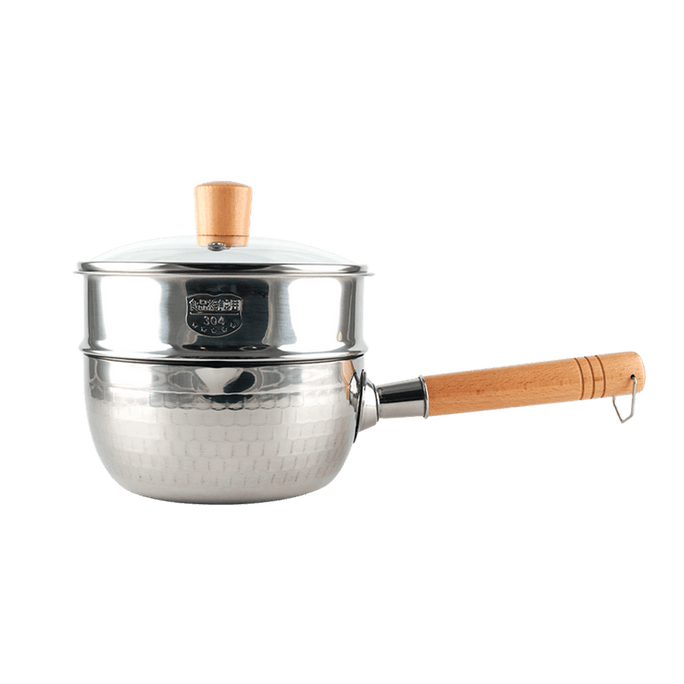 Stainless Steel Yukihira Pan With Steamer and Lid 18cm