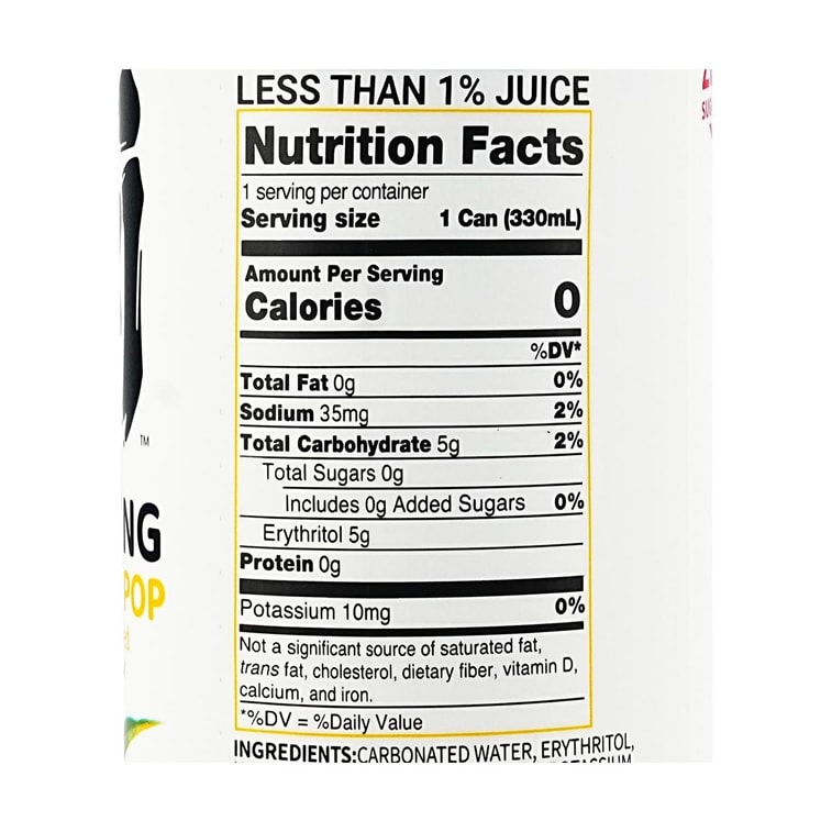 スパークリングウォーター パイナップルポップフレーバー、ソーダ飲料、11.16液量オンス*6パック【糖類0、カロリー0、脂肪0】 11