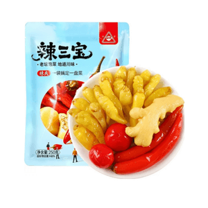 川珍 老罈泡菜 辣三寶 道地四川風味泡椒泡薑川菜料理包 酸辣爽口250g