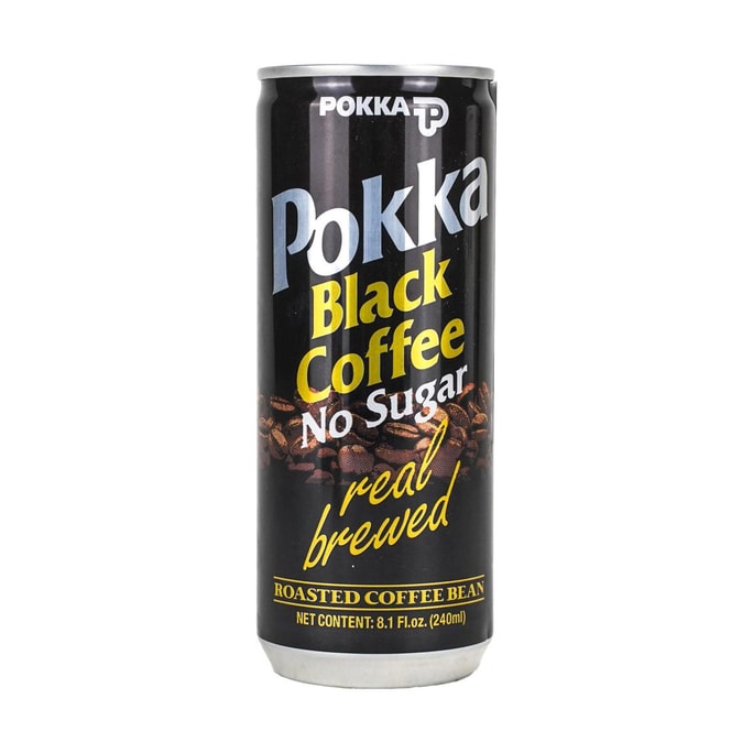 新加坡POKKA 无糖黑咖啡 美式咖啡饮料 240ml
