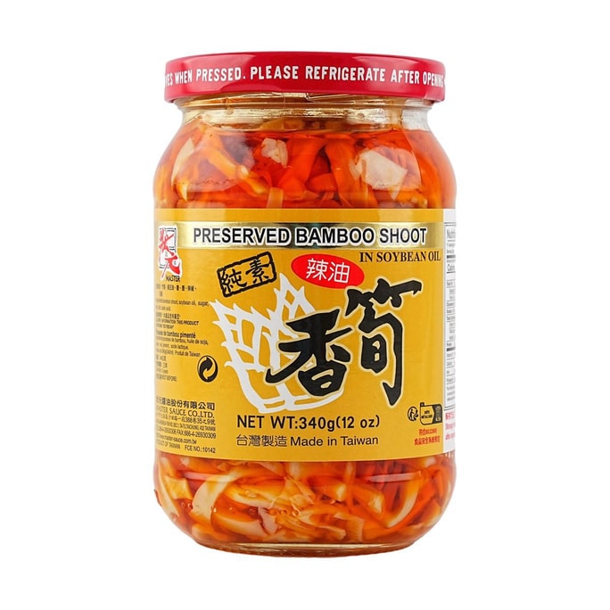 台湾状元 辣油香笋 纯素 340g
