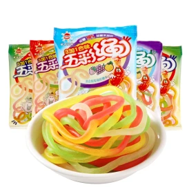 Yuka Colorful Rope Juice Candy 12g ✖️ 5 packs of snacks and snack foods